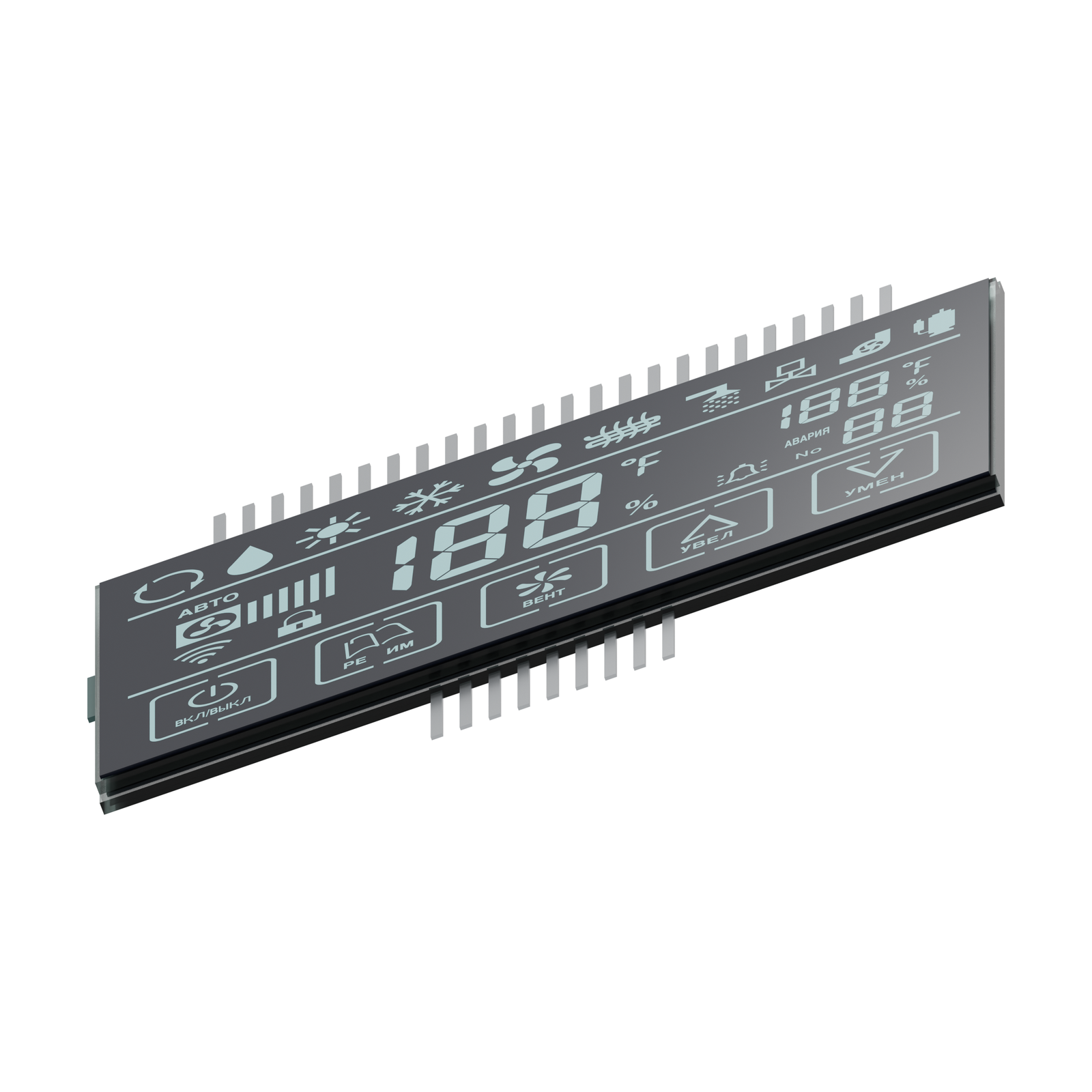 S3999D DFSTN LCD low-angle front rendering on a white background