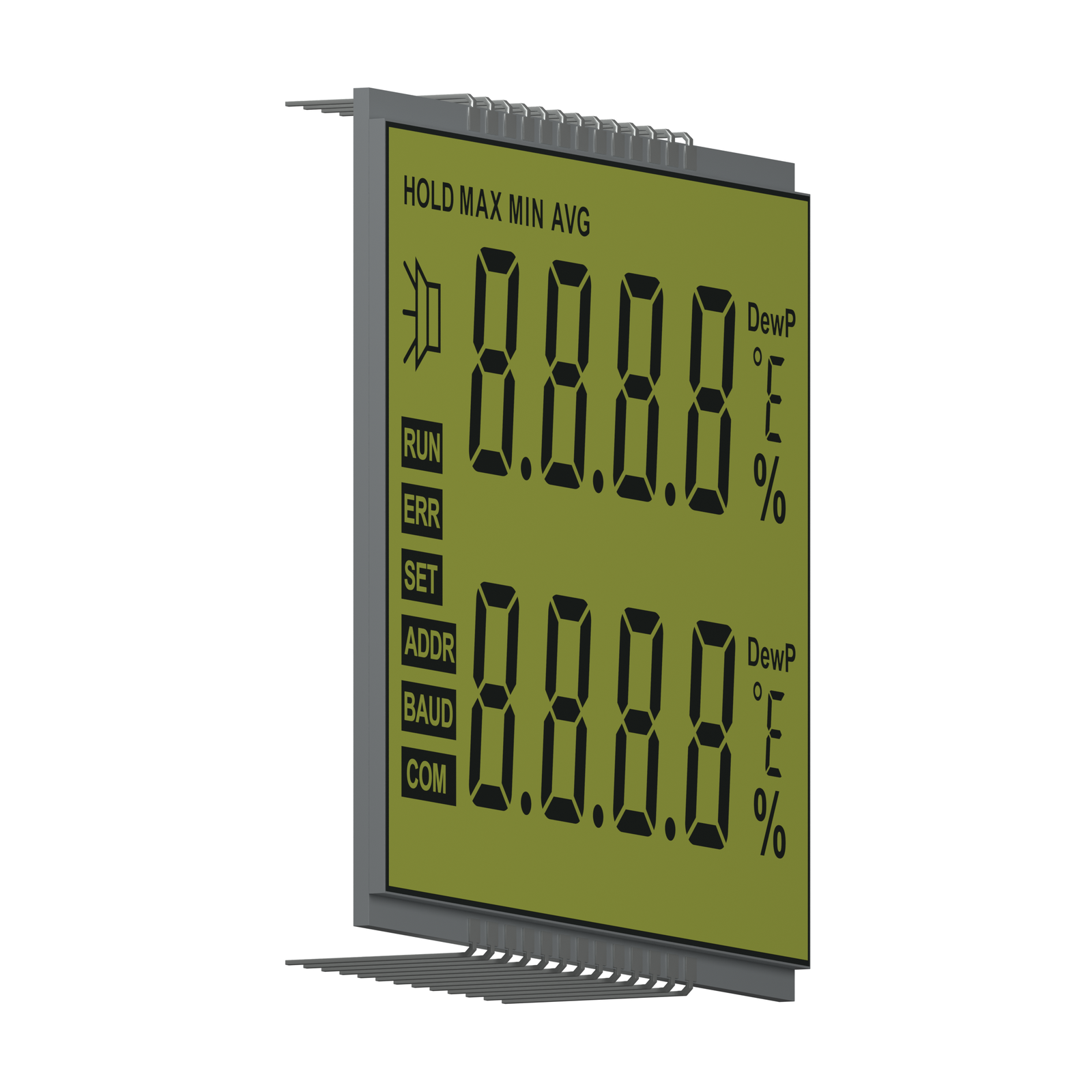 S3543D STN LCD left-side perspective rendering on a white background