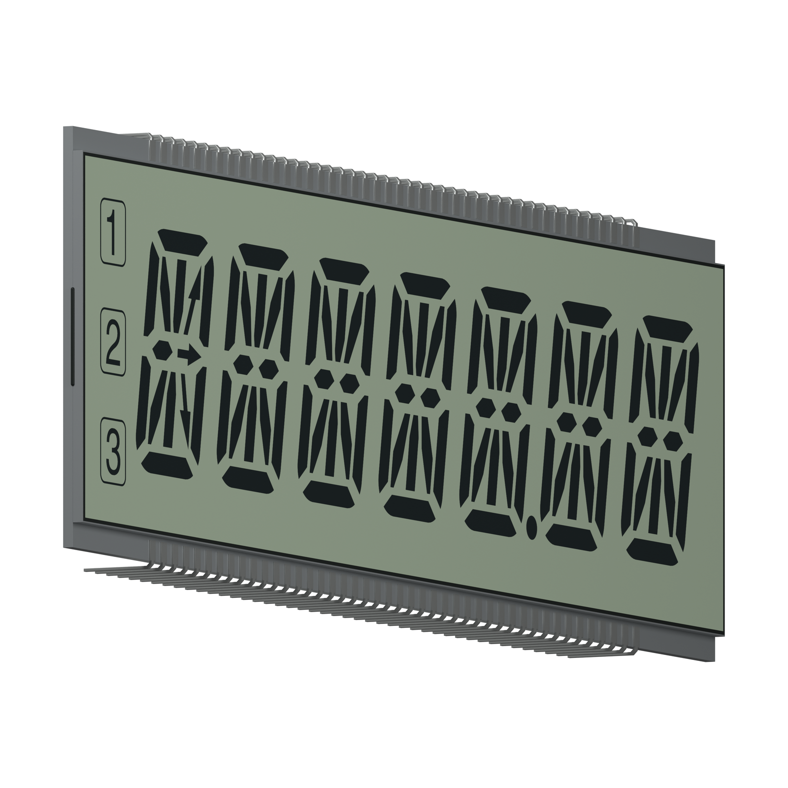 S3686D TN LCD left-side perspective rendering on a white background