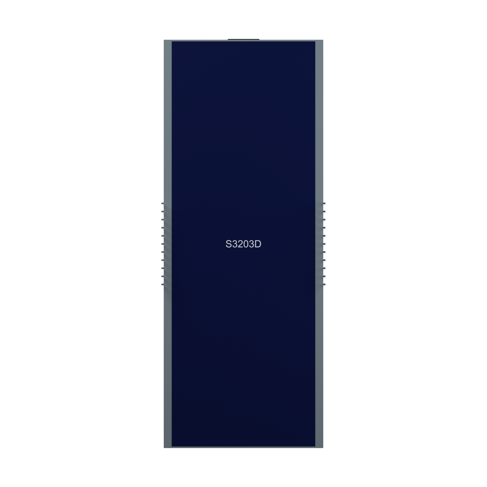S3203D STN LCD, 흰색 배경의 후면 렌더링