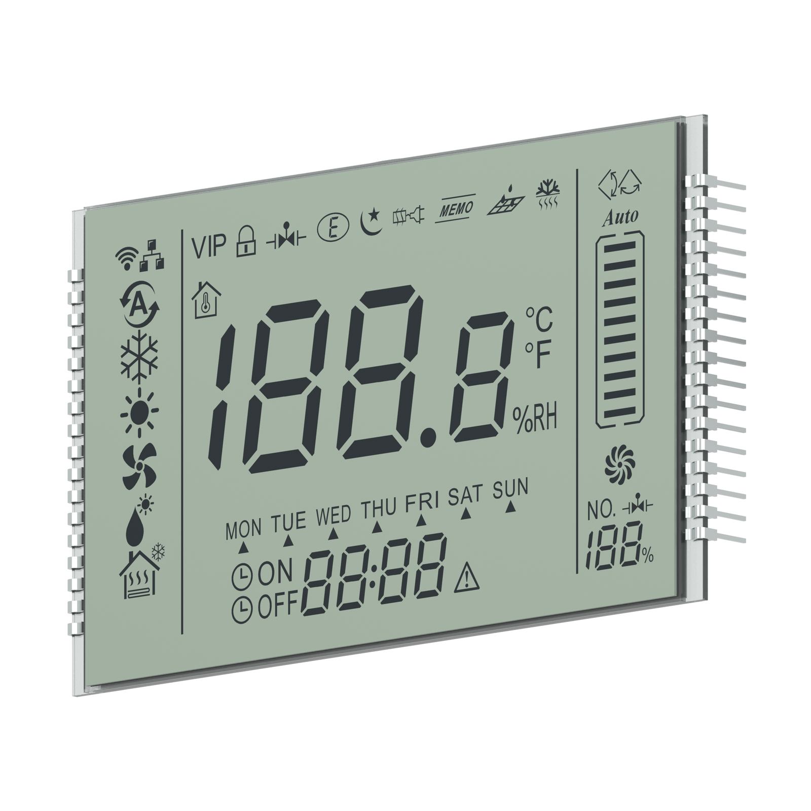 S04858D LCD TN, rendu avant droit sur fond blanc