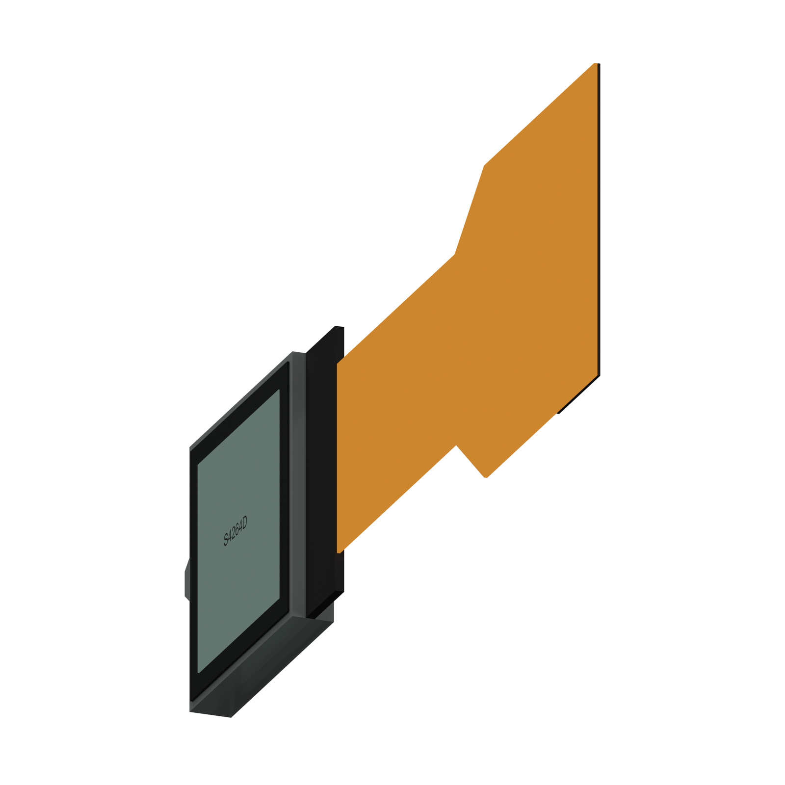 S4264D HTN LCD left-side perspective rendering on a white background