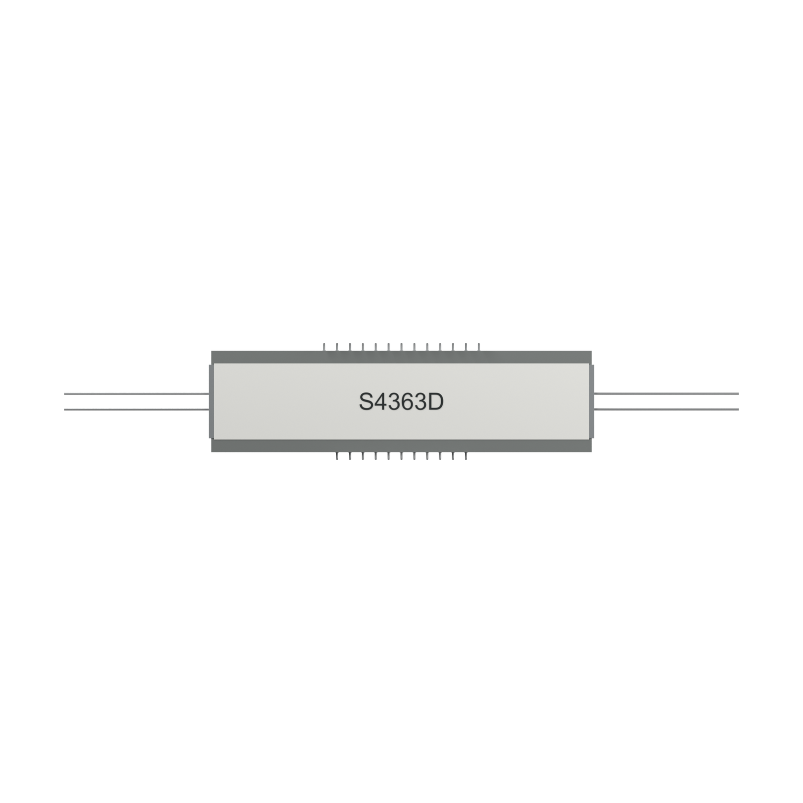 S4363D LCD HTN, rendering posteriore su sfondo bianco