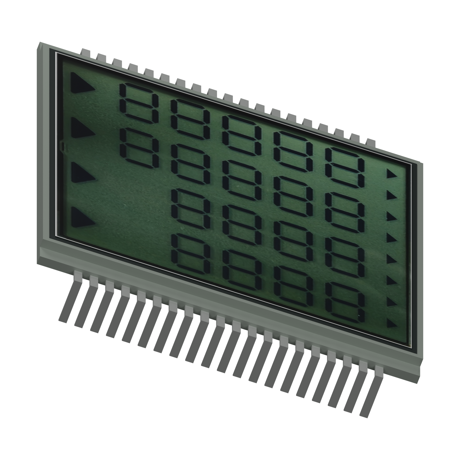 S4608D HTN ЖК-дисплей, визуализация спереди с низкого ракурса на белом фоне