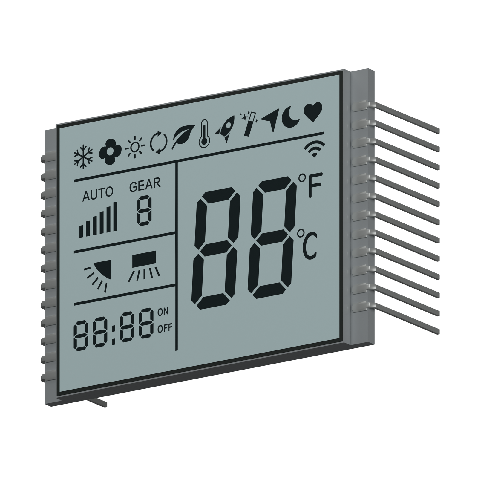 S3498D TN LCD front-right rendering on a white background