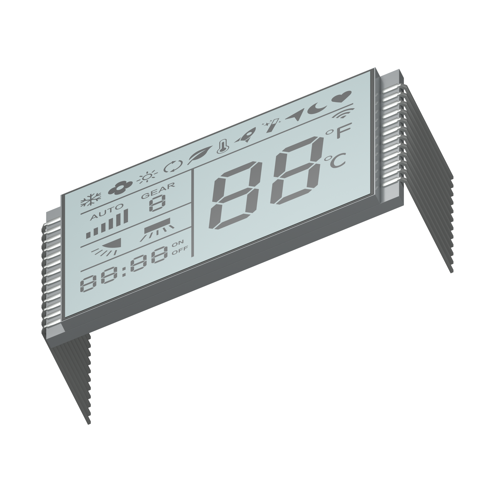 S3498D TN LCD low-angle front rendering on a white background