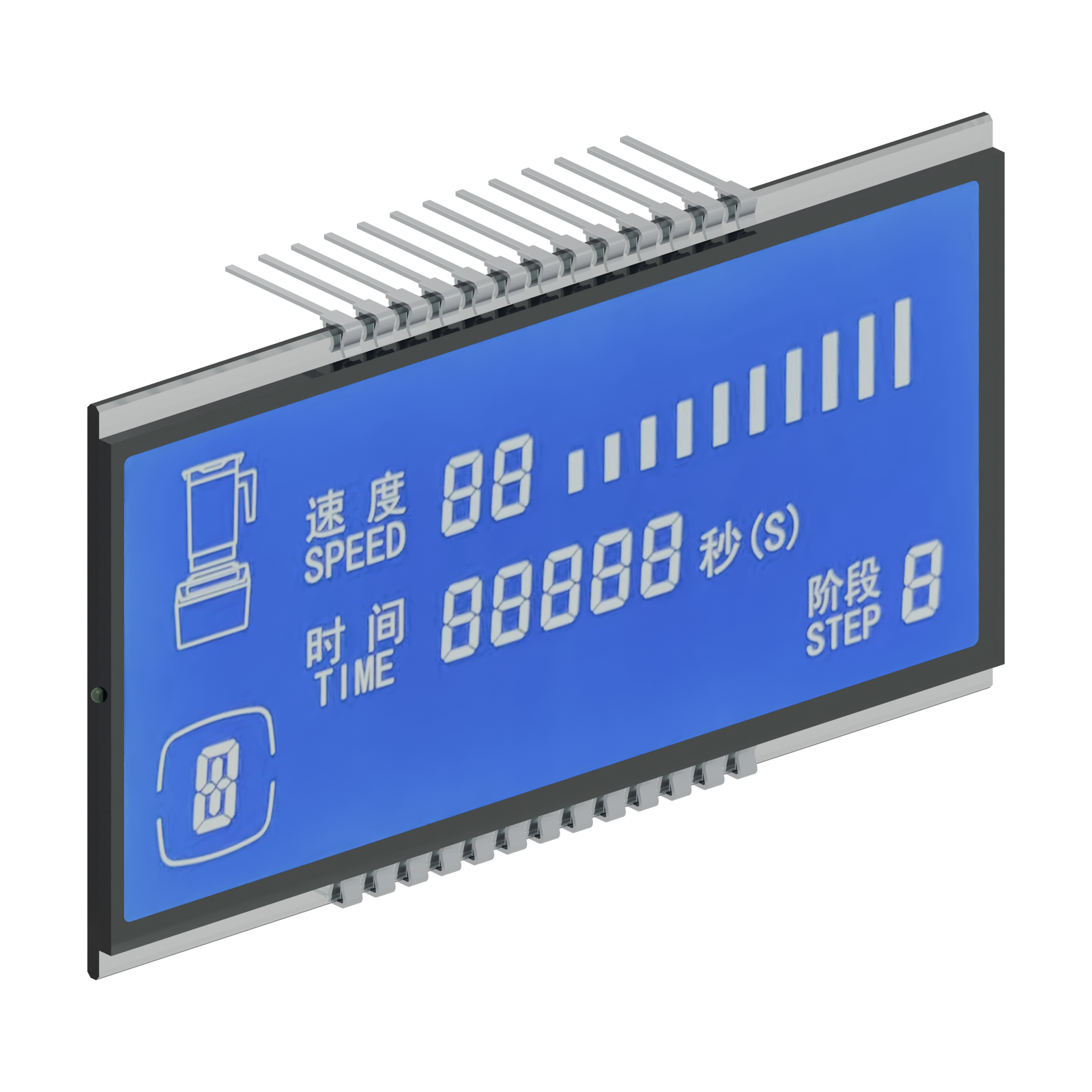 S3711D LCD HTN, rendering anteriore sinistro su sfondo bianco