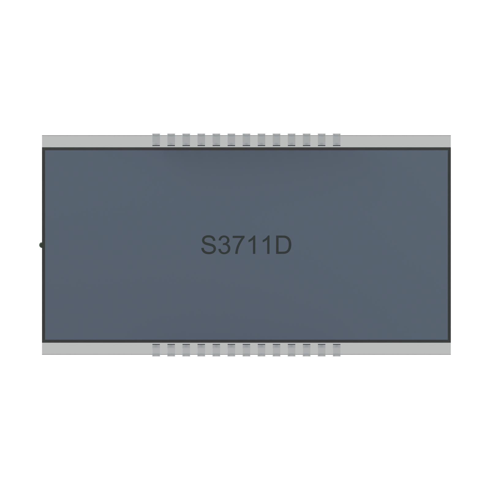 S3711D LCD HTN, rendering posteriore su sfondo bianco