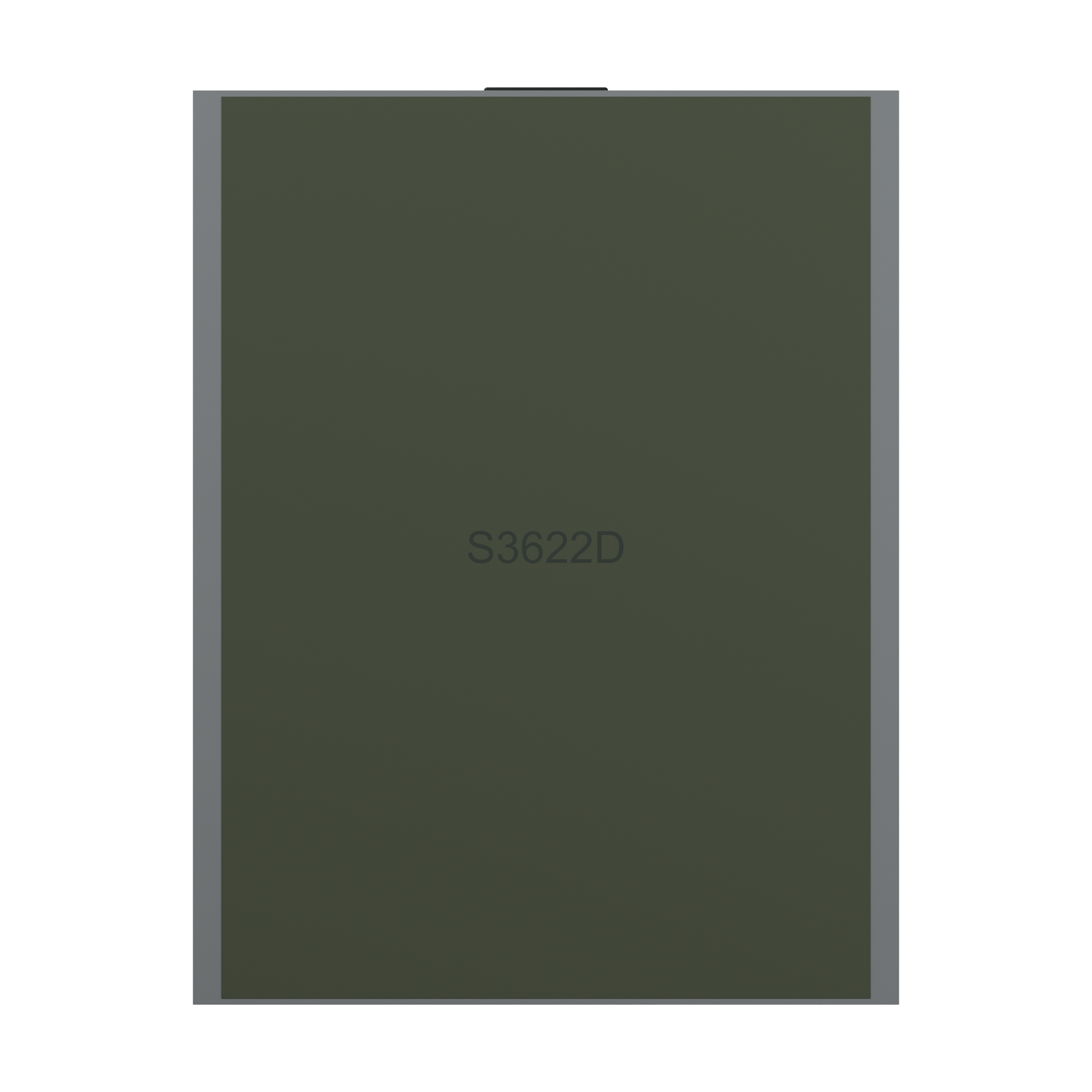 S3622D TN LCD、白背景の背面レンダリング