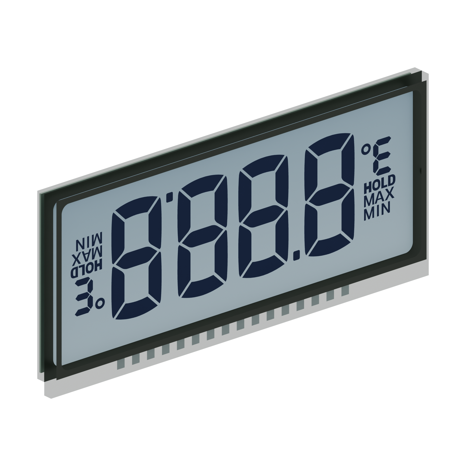 S3983D HTN LCD、白背景の左前方レンダリング