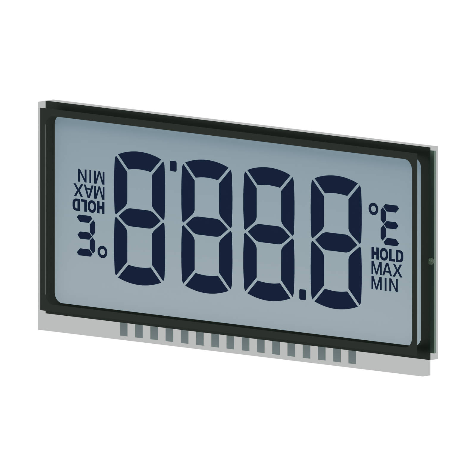 S3983D HTN LCD、白背景の右前方レンダリング