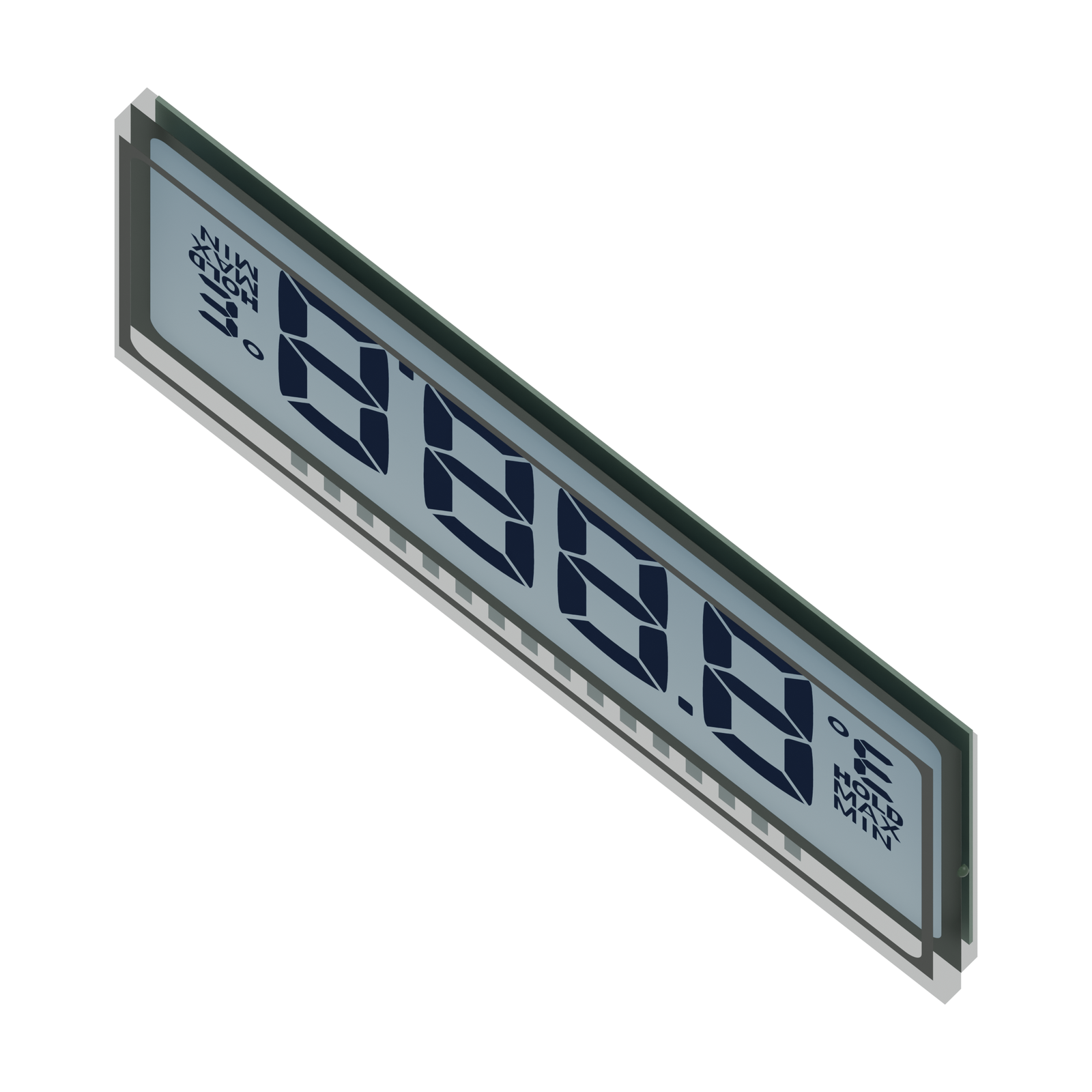S3983D HTN LCD、白背景の低角度正面レンダリング