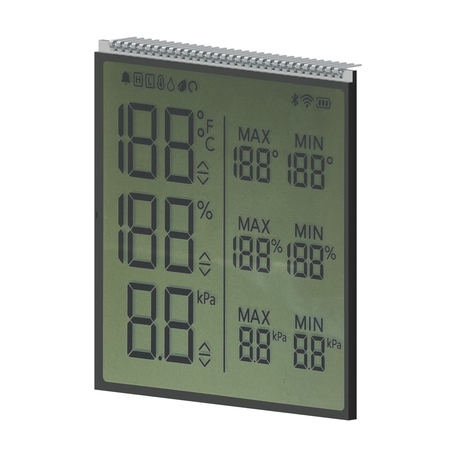 S3957D LCD HTN, rendu de trois quarts avant droit sur fond blanc