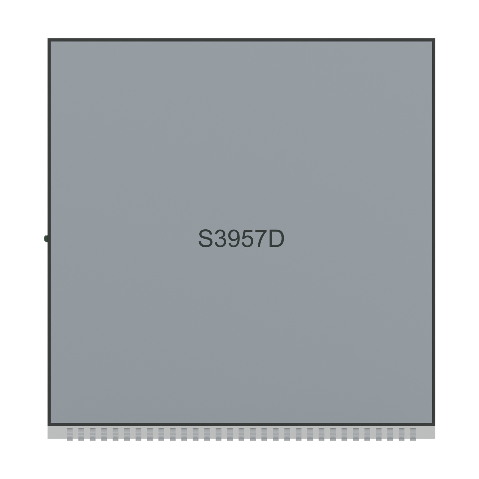 S3957D LCD HTN, rendu de dos sur fond blanc