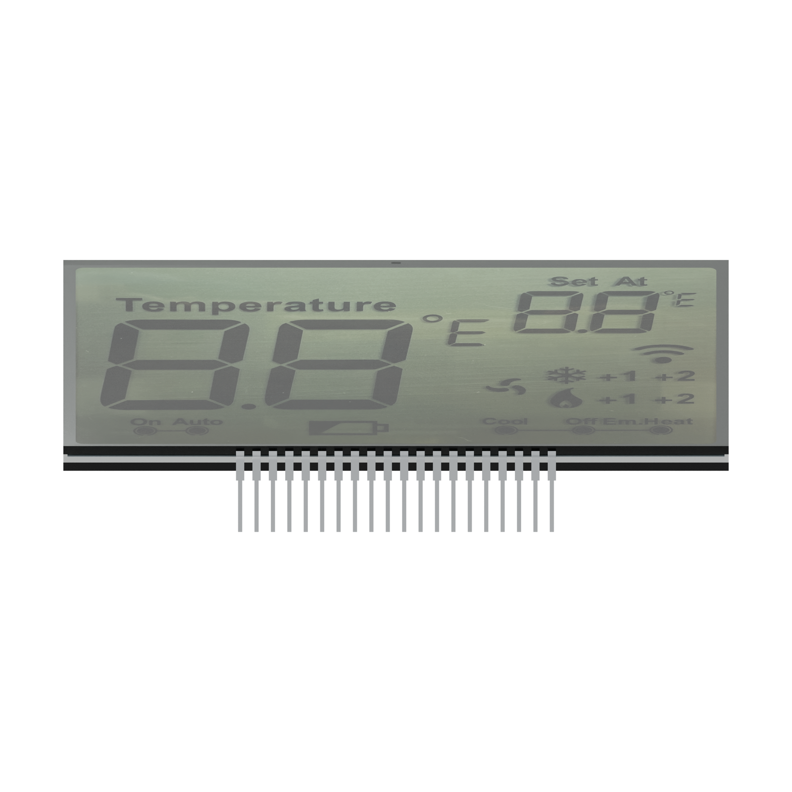 S3926D LCD HTN, rendu de face en contre-plongée sur fond blanc