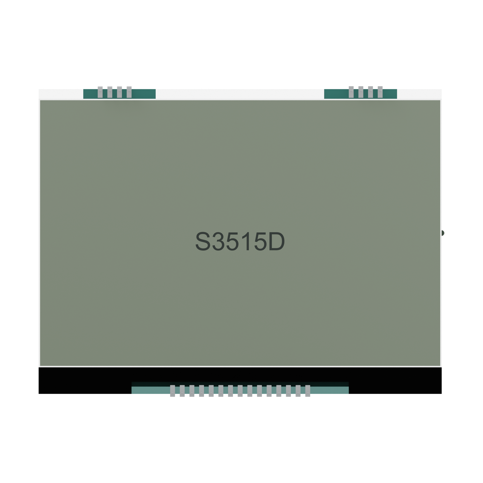 S3515D LCD HTN, renderização traseira sobre fundo branco