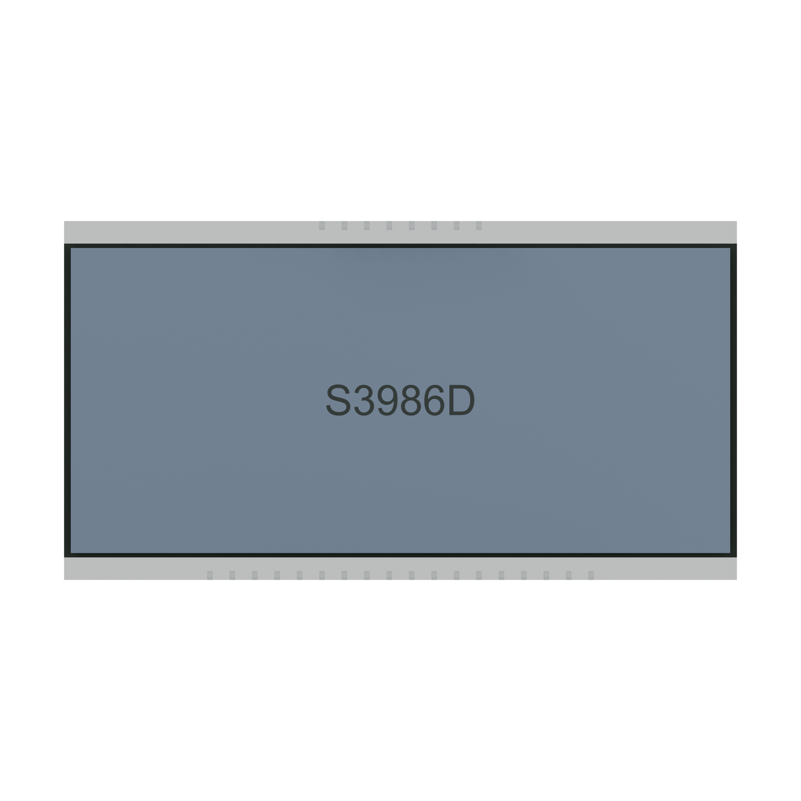 S3986D LCD HTN, renderização traseira sobre fundo branco