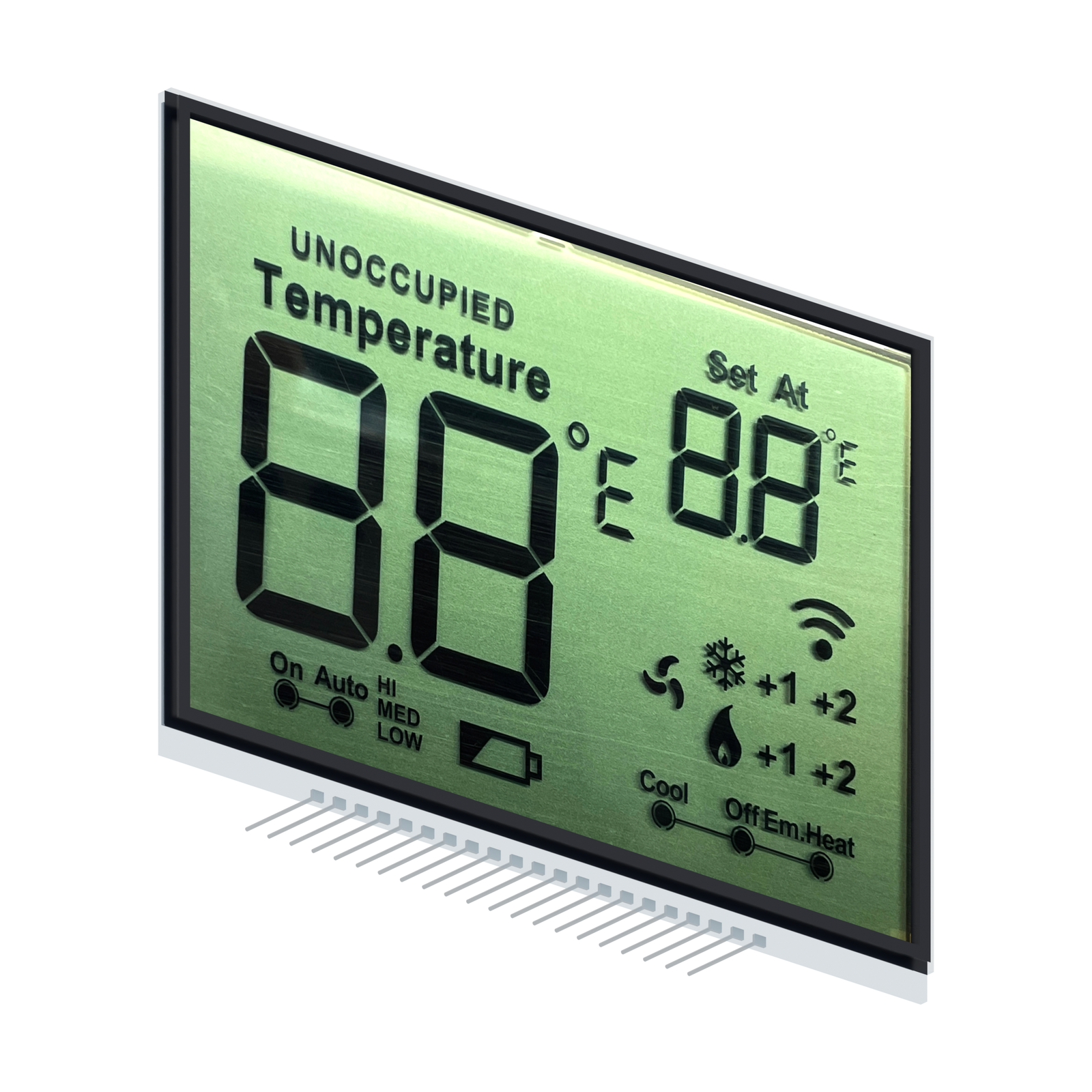 S4032D LCD HTN, renderização frontal esquerda sobre fundo branco
