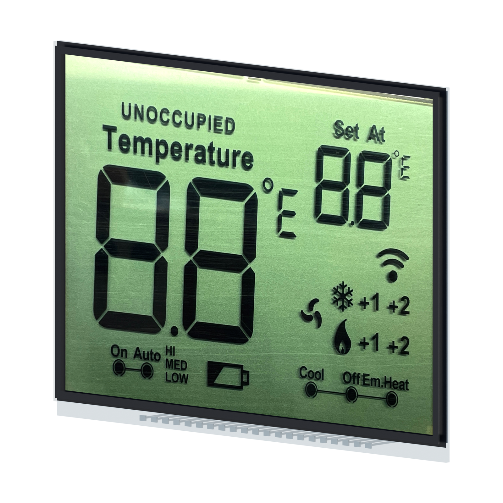 S4032D LCD HTN, renderização frontal direita sobre fundo branco