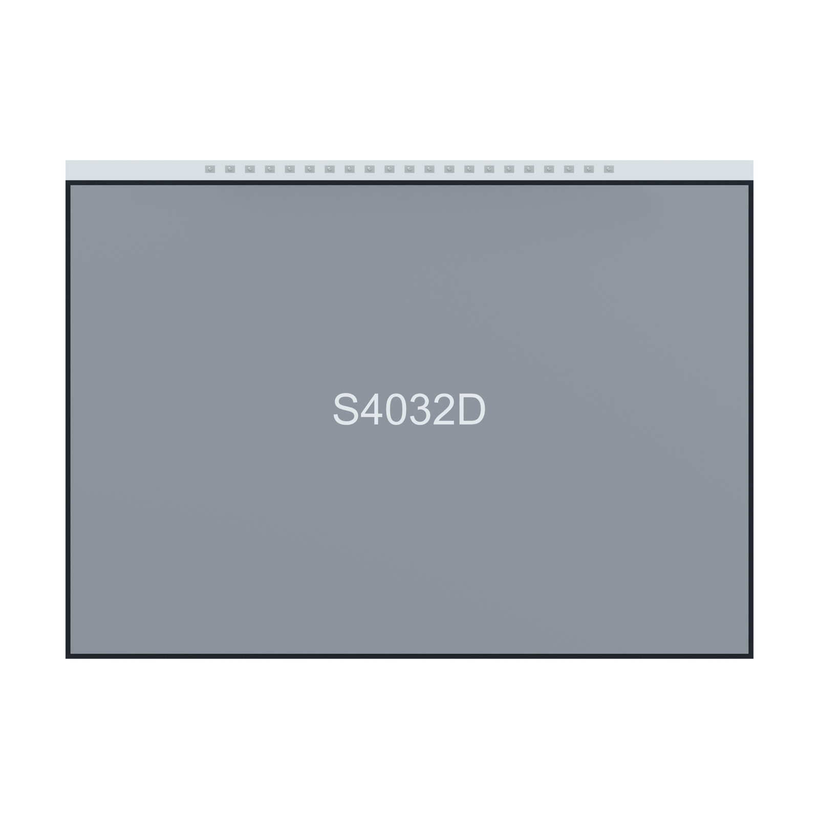 S4032D LCD HTN, renderização traseira sobre fundo branco