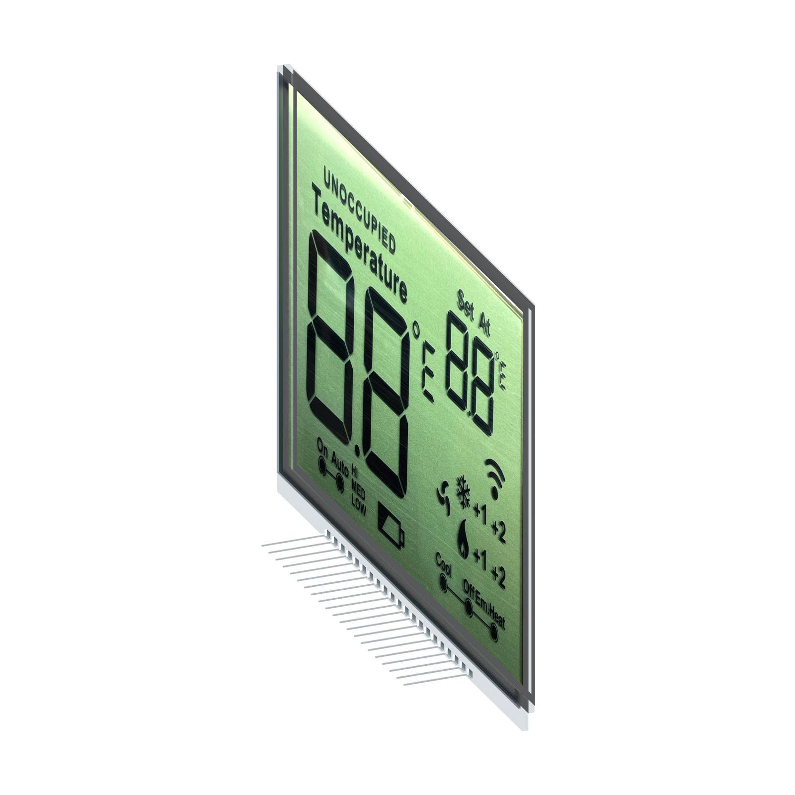 S4032D LCD HTN, renderização em perspectiva lateral esquerda sobre fundo branco