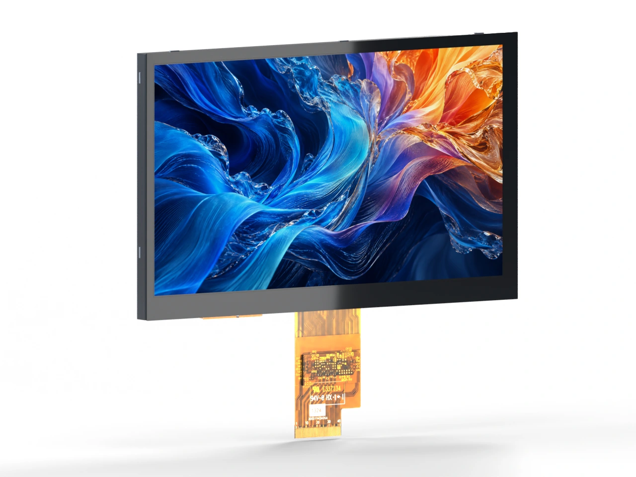 Three-quarter 3D visualization of the S70001D TFT and touch assembly