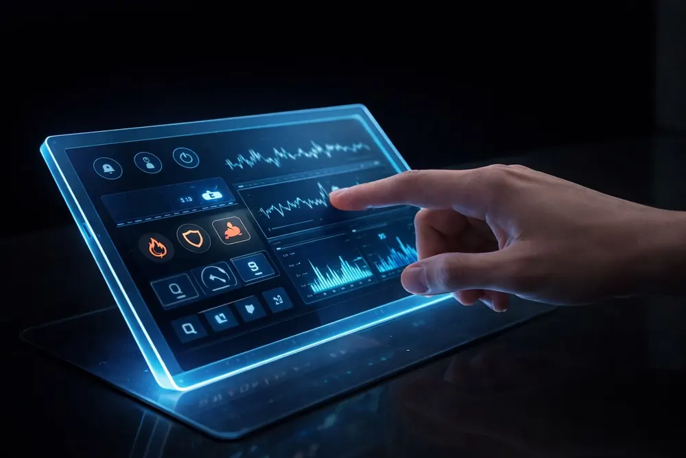 Low power rugged handheld terminal display touch unit