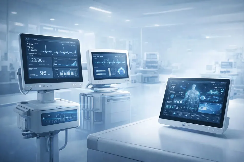 High contrast medical device display screen module