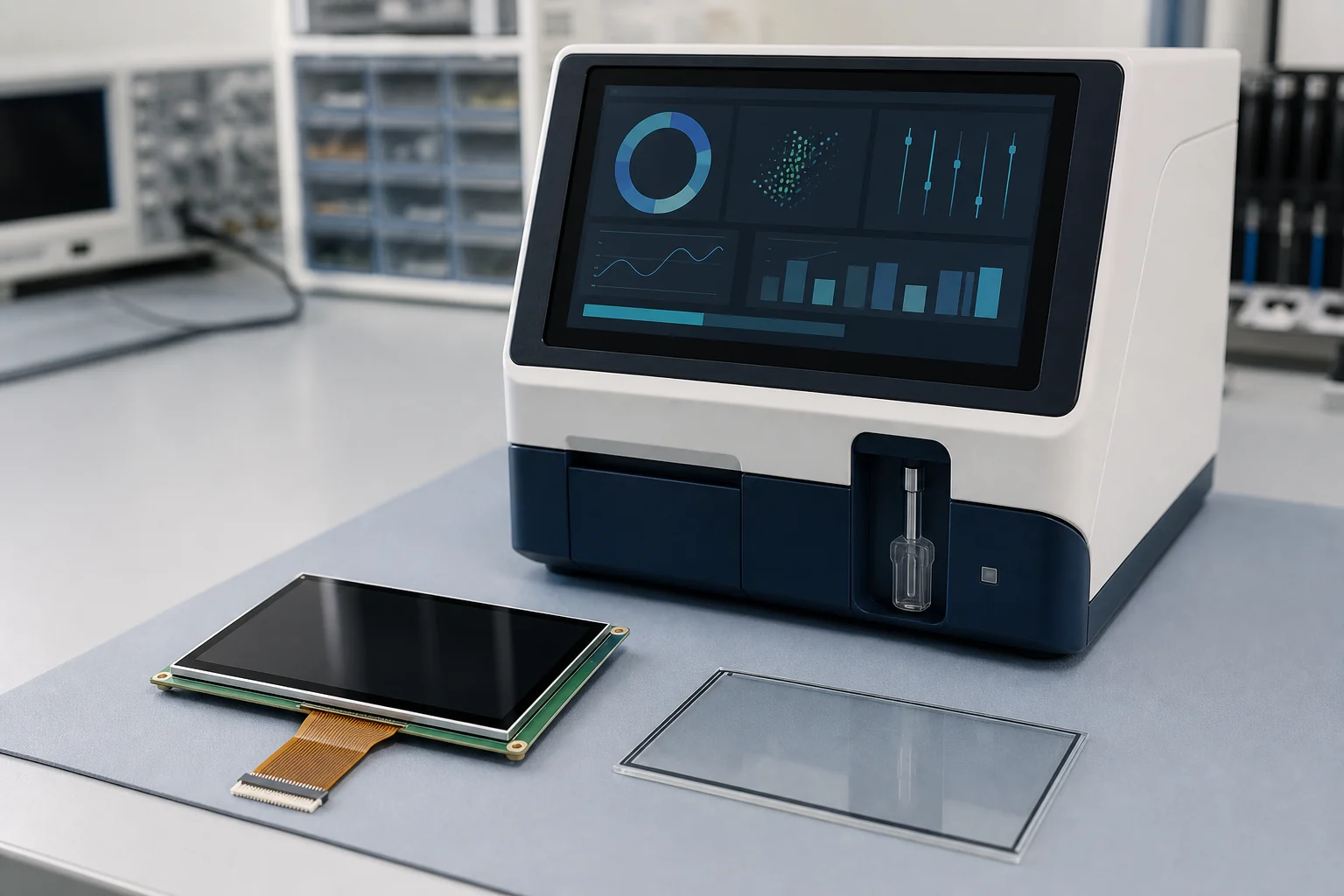 Medical LCD display module and cover lens for OEM device design