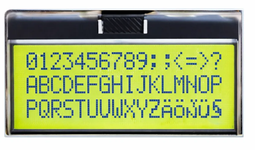 Mono LCD & LCM STN yellow green LCD example