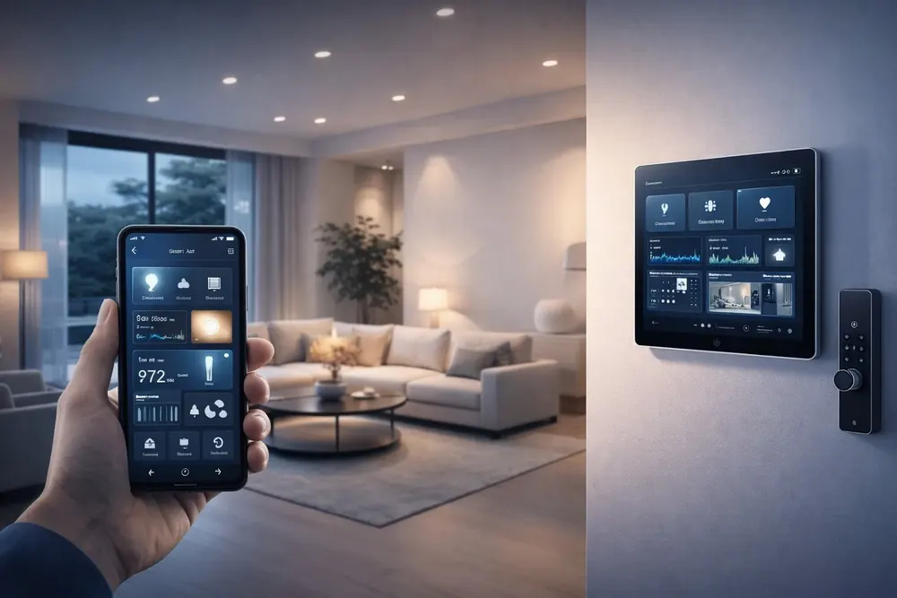 Smart home appliance HMI custom glass touch panel display