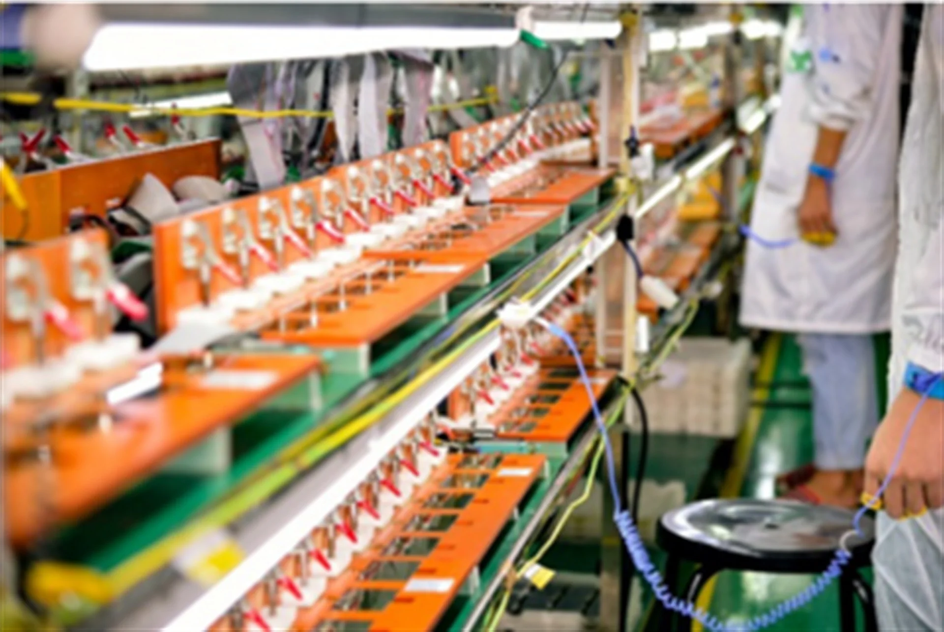 LCD module aging test line used during replacement sample validation