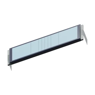 Rendering del prodotto S4102D su sfondo bianco: vista frontale dal basso.