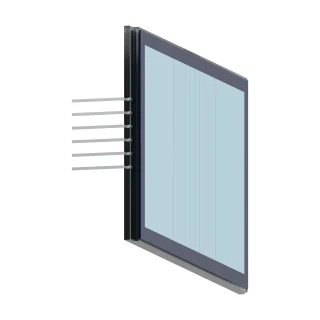 Rendering del prodotto S4102D su sfondo bianco: vista laterale sinistra.