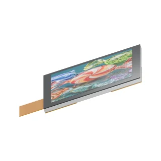 흰색 배경의 S350FPQI-01 제품 렌더링: 낮은 각도의 정면.