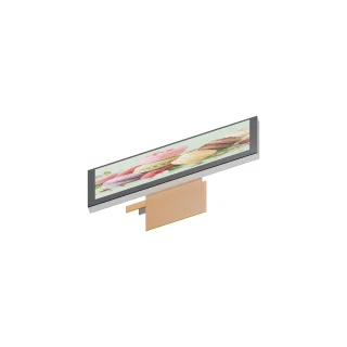 Rendering del prodotto S350MTQV su sfondo bianco: vista frontale dal basso.